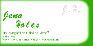 jeno holes business card